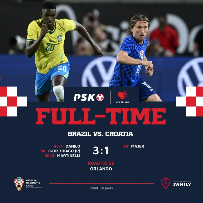 巴西队3比1胜克罗地亚队，莫德里奇首发60分钟|卢卡·莫德里奇|友谊赛|安胖胖|克罗地亚足球队|伊戈尔·蒂亚戈_新浪体育_新浪新闻